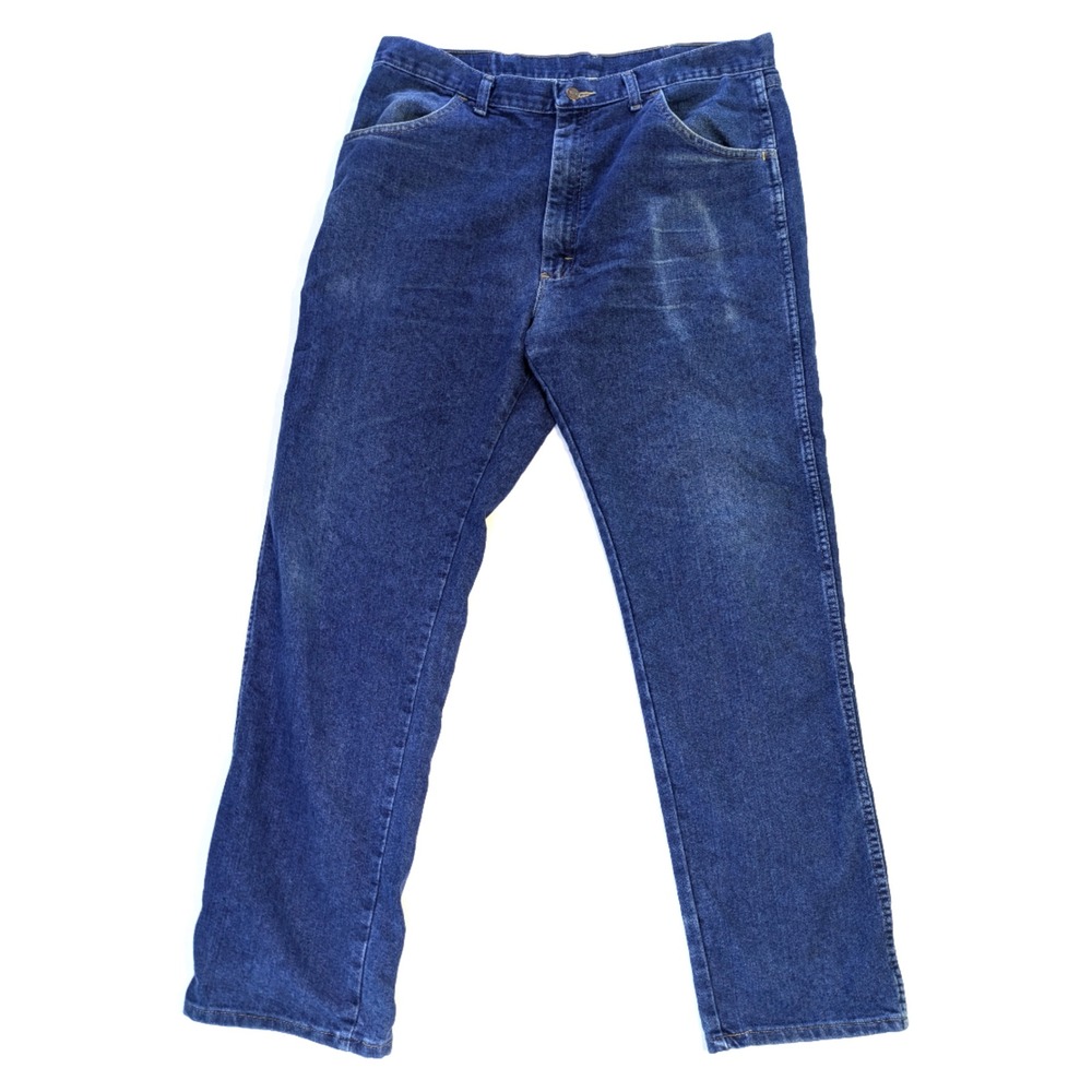 Wrangler Premium Quality Regular Fit Blue Denim Jeans Mens 38x32 85900DW
